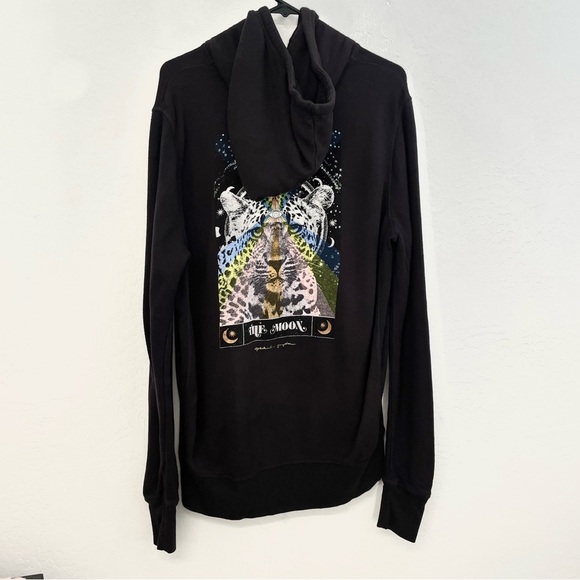 Spiritual Gangster- Black 'You Are A Force' Leopard Hoodie- S - Picture 13 of 16